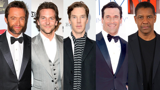 Bradley Cooper, Hugh Jackman, Jon Hamm, Benedict Cumberbatch, Denzel Washington Bradley Cooper, Hugh Jackman, Jon Hamm, Benedict Cumberbatch, Denzel Washington